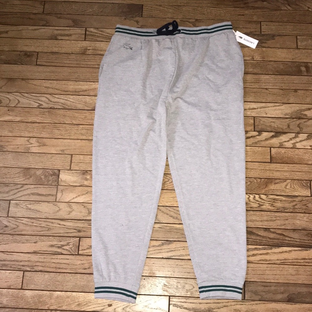 SOLD! NWT LaCoste Gray and Green Joggers - Picture 2 of 7